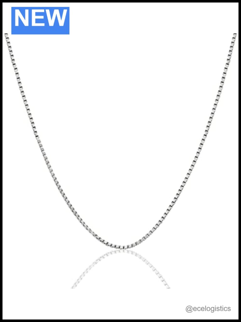 925 Sterling Silver 1.5MM Box Chain Necklace 24 Inch Spring Ring Unisex